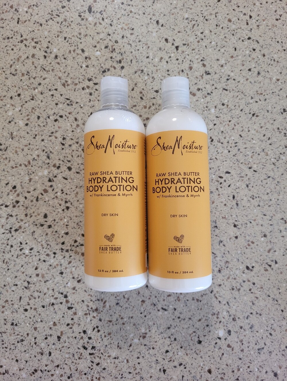 2 Shea Moisture Raw Shea Butter Hydrating Body Lotion 13 oz Ea SEALED Dry Skin